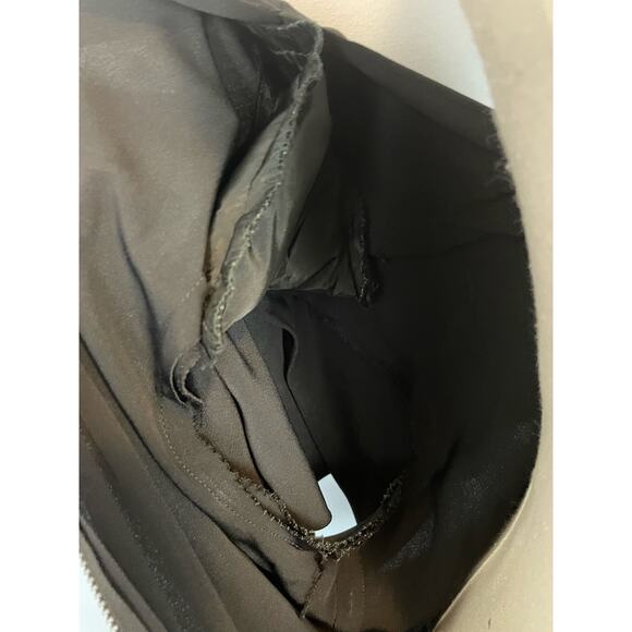 Vintage 40s 50s Black Rayon Crepe Draped Midi Dress Med Lg Rhinestone Belt - Picture 9 of 10